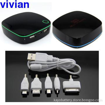 Emergency mobile phone charger with 6000mAh&1A input, dual output